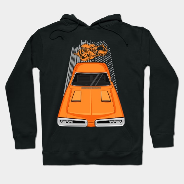 Dodge Coronet Super Bee 1970 - orange Hoodie by V8social